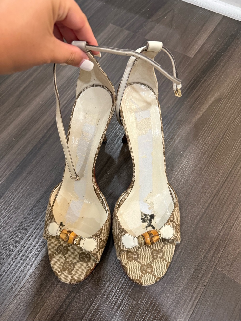 Gucci Monogram Canvas Heels Size 7